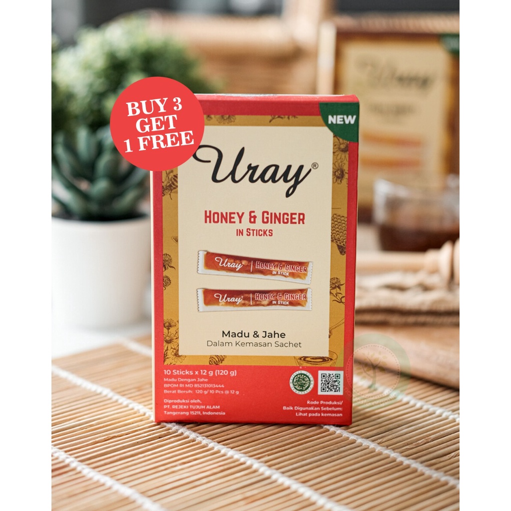 

BUY 3 GET 1 FREE - MADU URAY SACHET HONEY AND GINGER IN STICK 120GR