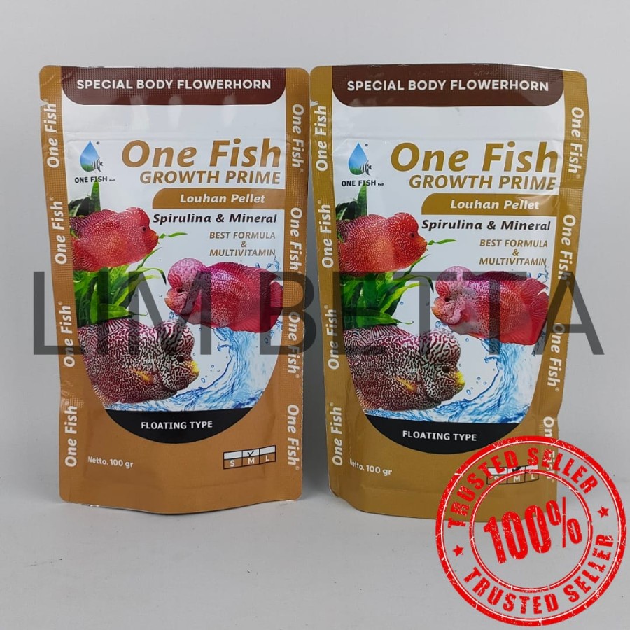 ONE FISH GROWTH PRIME LOUHAN 100 GRAM MEDIUM / MAKANAN LOUHAN