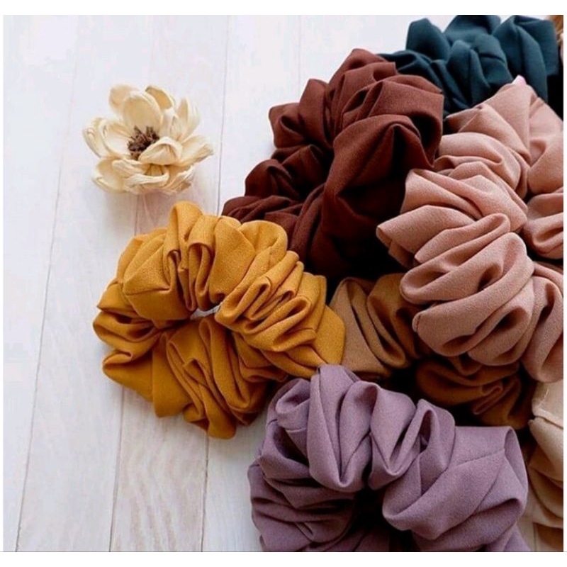 SCRUNCHIE CEPOL IKAT RAMBUT JUMBO SUPER MURAH