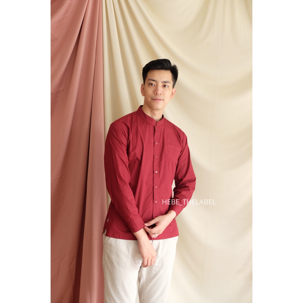 Men Cheongsam Chinese New Year Kemeja Pria