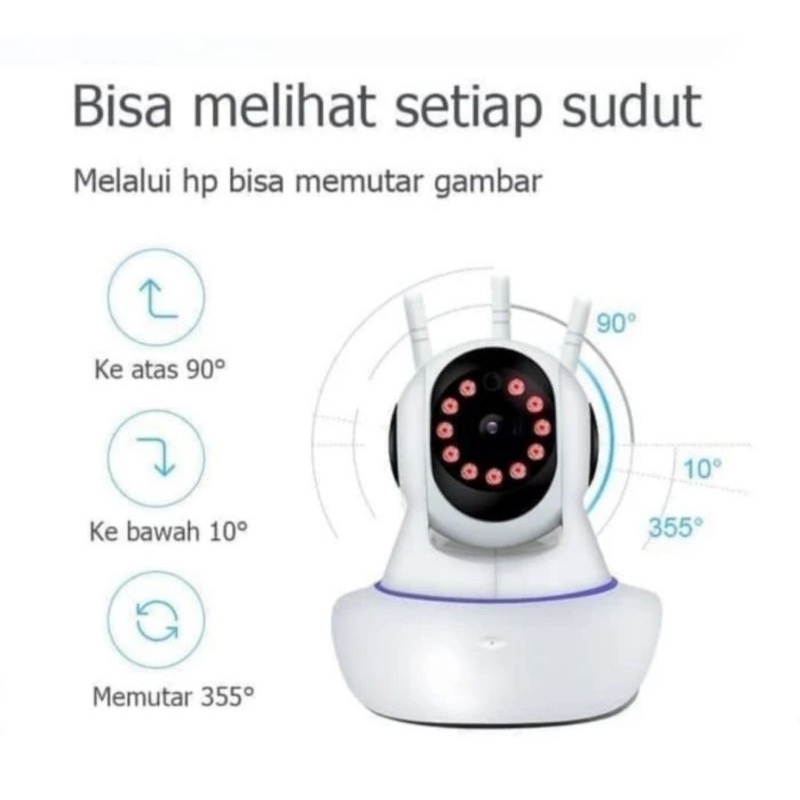 IP CAMERA WIRELESS V380 3ANTENNA TERBARU IP CAM KAMERA