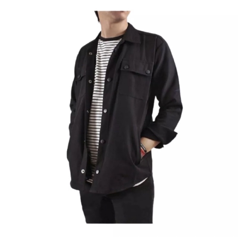 Kemeja semi parka / kemeja polos / kemeja pria dan wanita / kemeja parka / jaket semi parka / jaket 
