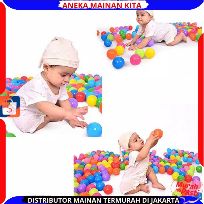 Mainan Bola Mandi Anak isi 25 Pcs Warna Warni Bola Mandi Anak BerSNI