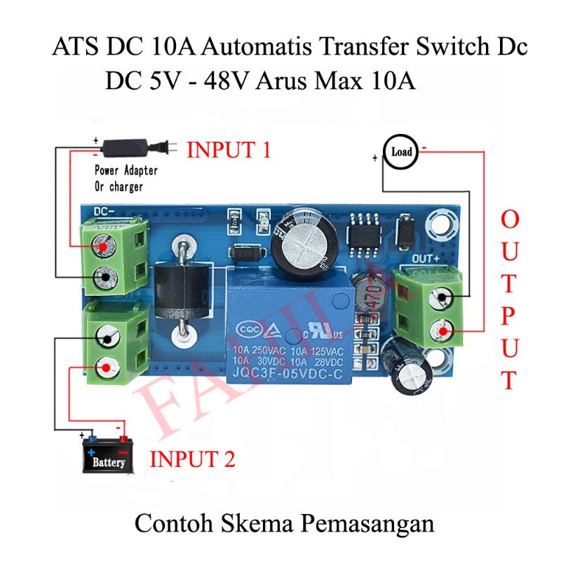 Mitsuki_Shop02 Ats Dc 10A Auto Transfer Switch Dc 5V - 48V Ats Modem Router
