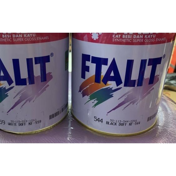 Cat Minyak Ftalit Hitam Doff & Putih Doff 1Kg - Putih Doff
