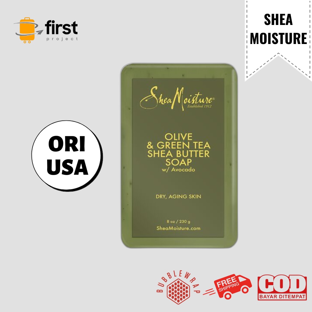 Sheamoisture Olive & Green Tea Shea Butter Soap with Avocado for Dry Aging Skin Shea Moisture
