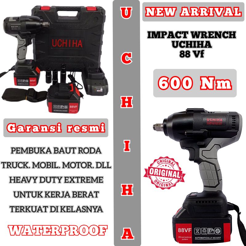 Impact wrench 88vf uchiha mesin pembuka baut ban roda truck mobil motor cvt impek impak