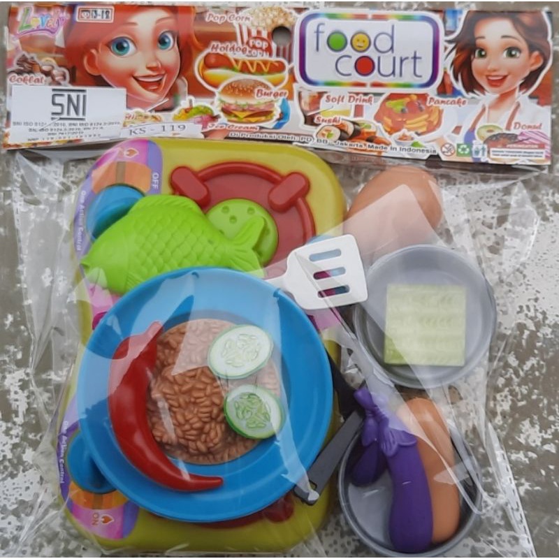 mainan masakan kompor dan peralatan ks119