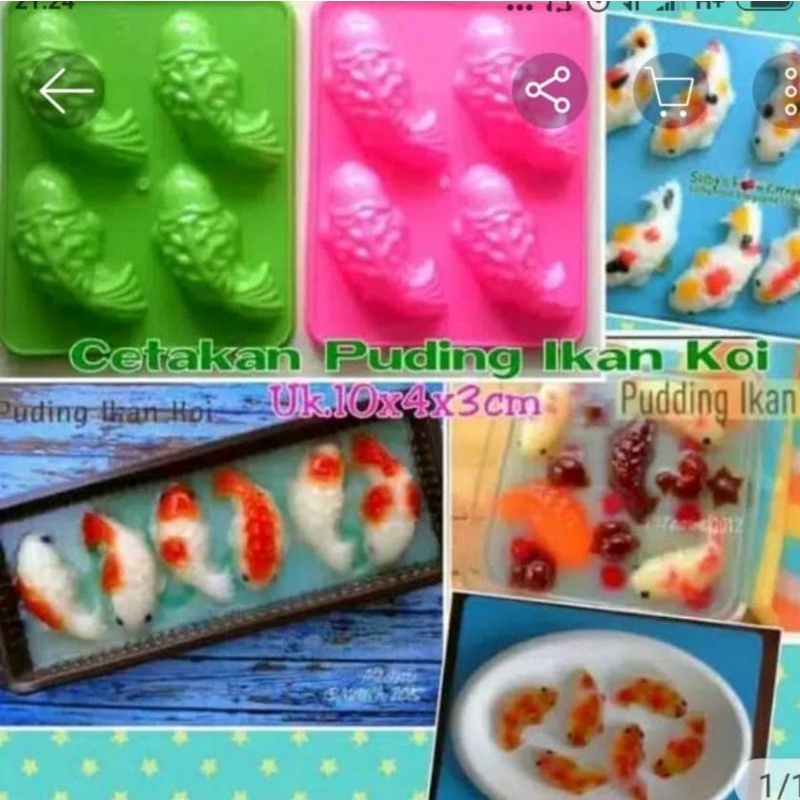 Cetakan puding jelly kue bolu kukus cetakan nasi cetakan agar agar ikan koi ikan koi fish bento