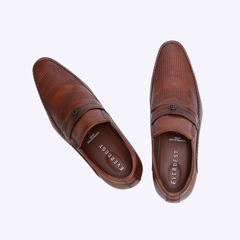 EM80 SEPATU KULIT EVERBEST KERJA KANTOR PRIA BRANDED ORIGINAL COKLAT