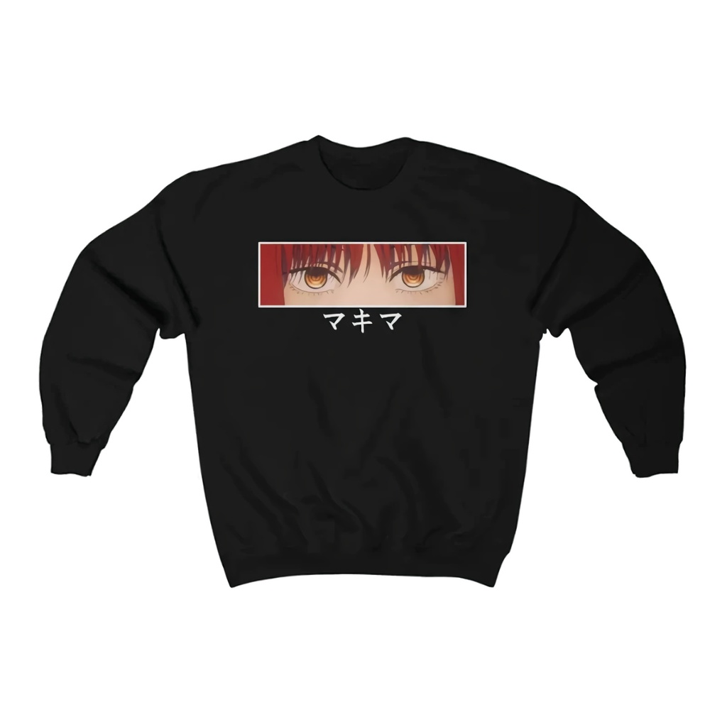 Crewneck Makima Eyes Color Anime Manga Chainsaw Man Premium Unisex