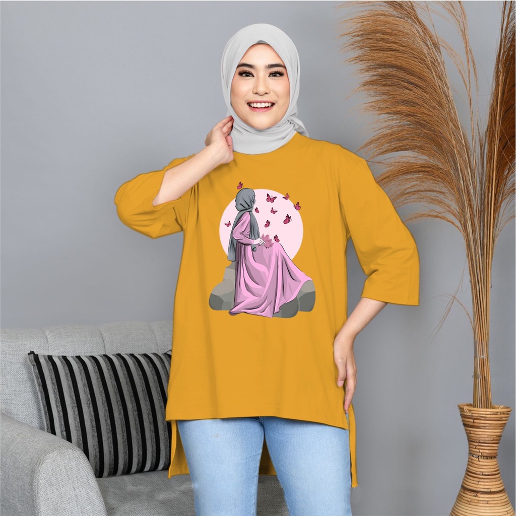 Tunik Basic Wanita Hijab's kaloborasi 7/8 terbaru