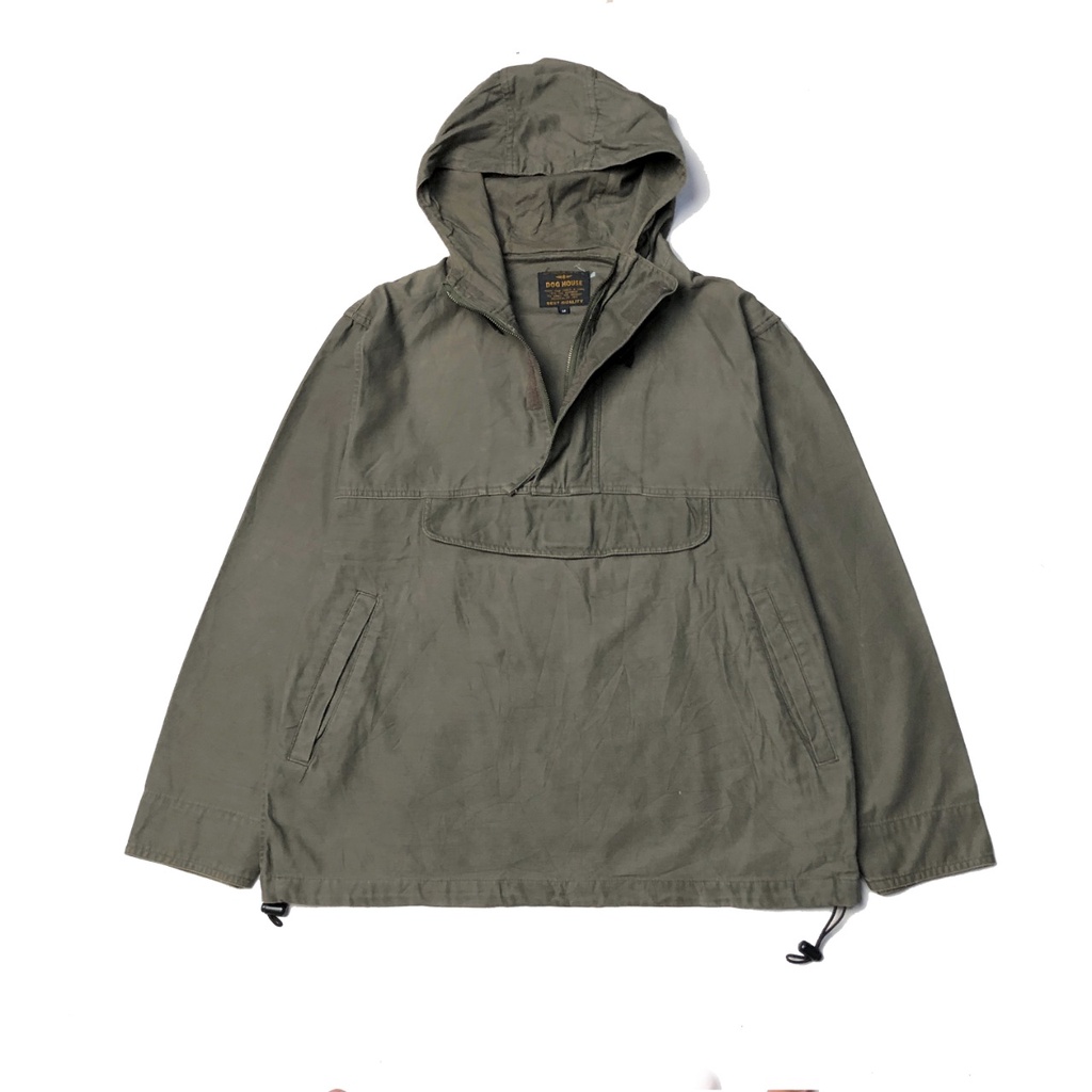 Dog House Anorak Military Canvas Jacket / JACKET THRIFT