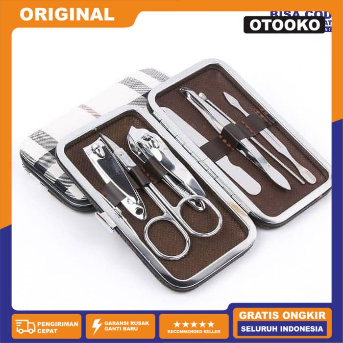 Nail Art Set Perlengkapan Manicure Pedicure 7 Pcs Gunting Kuku Wajah