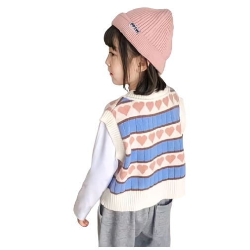 Rompi Vest Kids Love V neck Korean