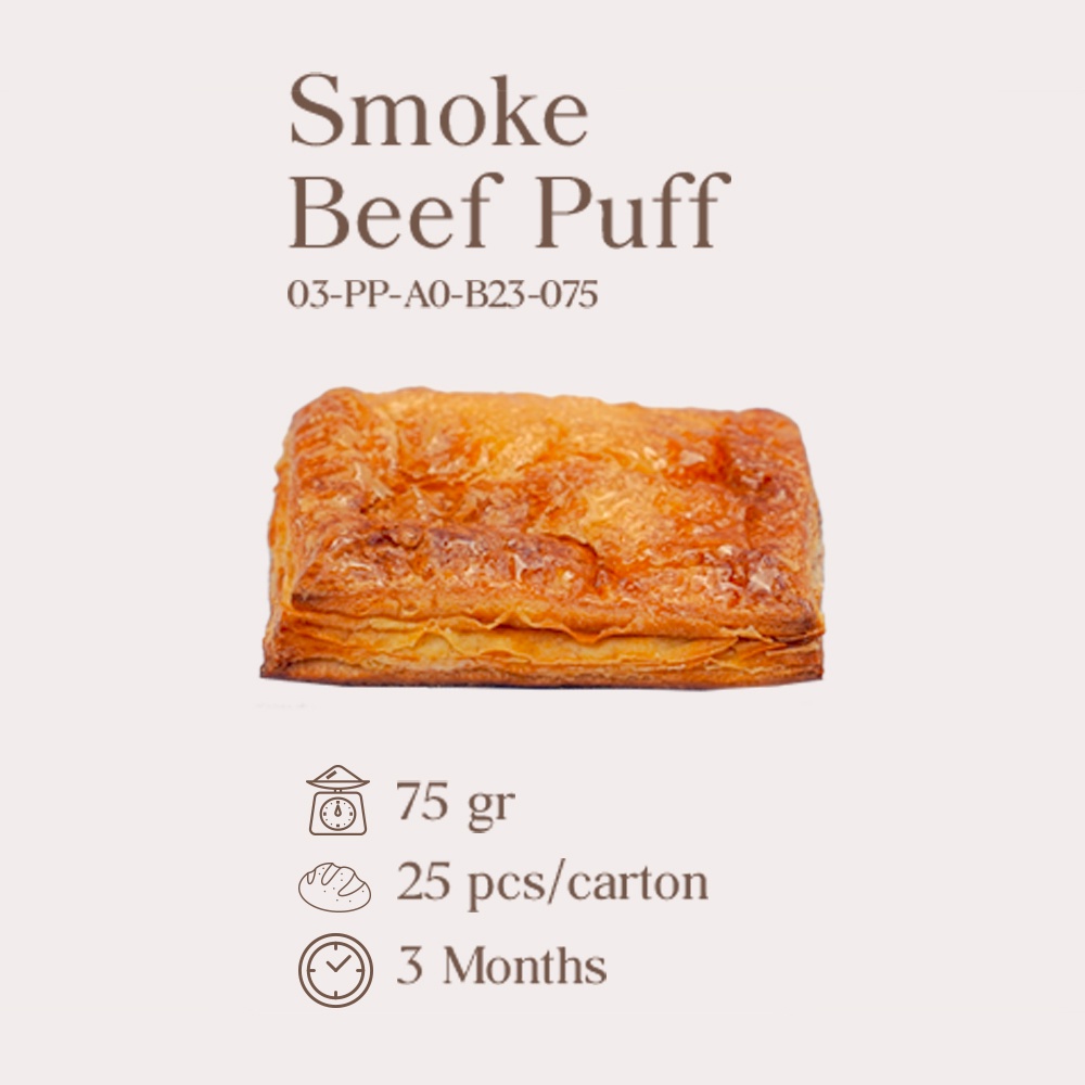 

SMOKED BEEF PUFF FRESH/READY-TO-EAT (KARTON)