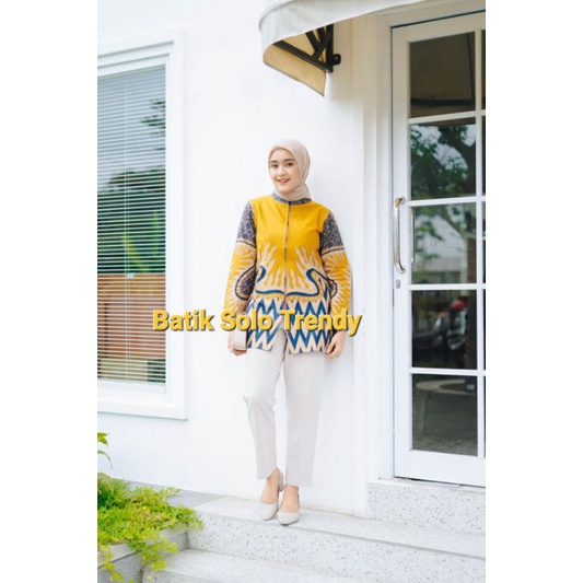 BAJU BLOUSE  WANITA BATIK KAIN KATUN HALUS LAPIS FURING / TRIKOT MURAH