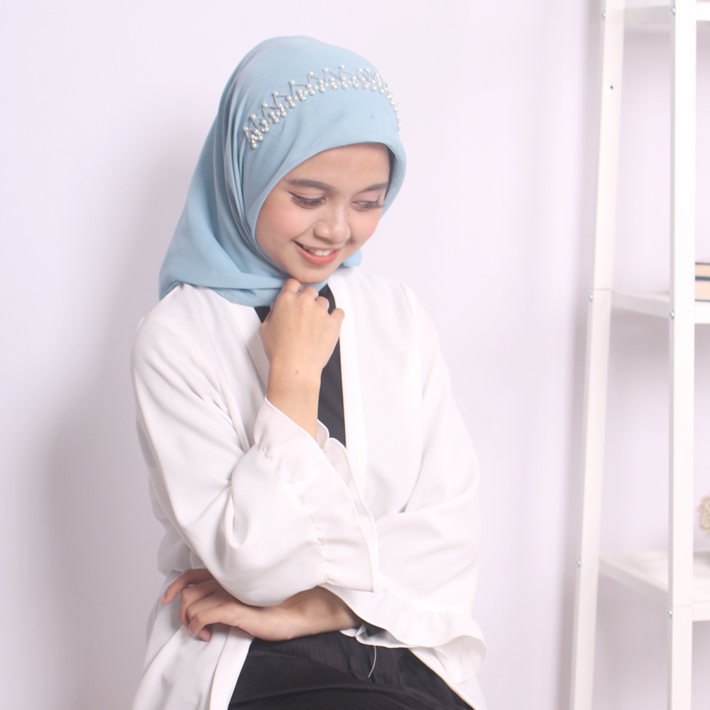 Segi Empat Bella Square Payet / Jilbab Kondangan / Hijab Pesta Kekinian Ayumi