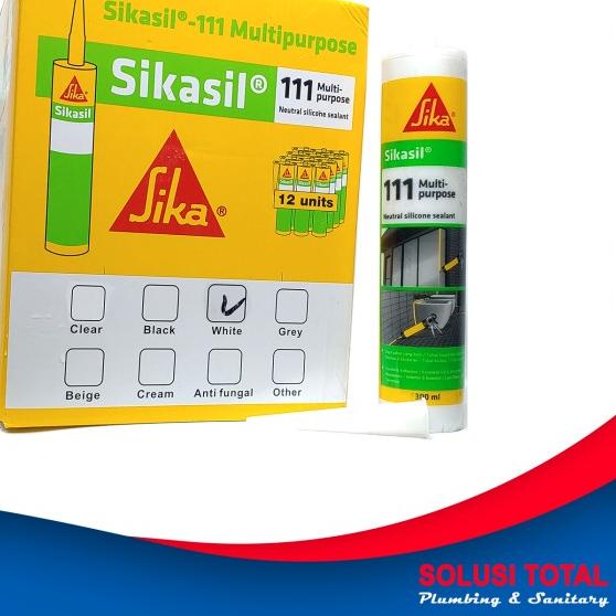 

SikaSil 111 Multipurpose White Putih Silicone Sealant Silen 300ml