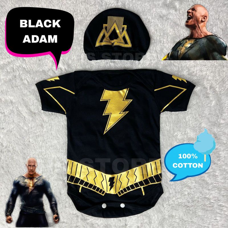 HARGA GROSIR ! JUMPSUIT BLACK ADAM BABY / BAJU BAYI / BAJU BABY / JUMPER BAYI / KOSTUM BAYI TERMURAH !