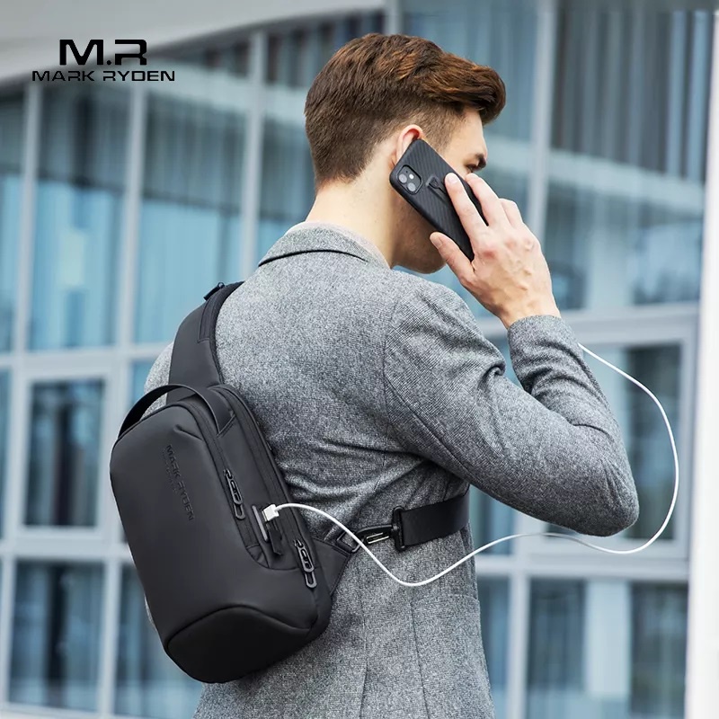 Mark Ryden MR7918 Tas Selempang Pria Crossbody Sling Bag USB