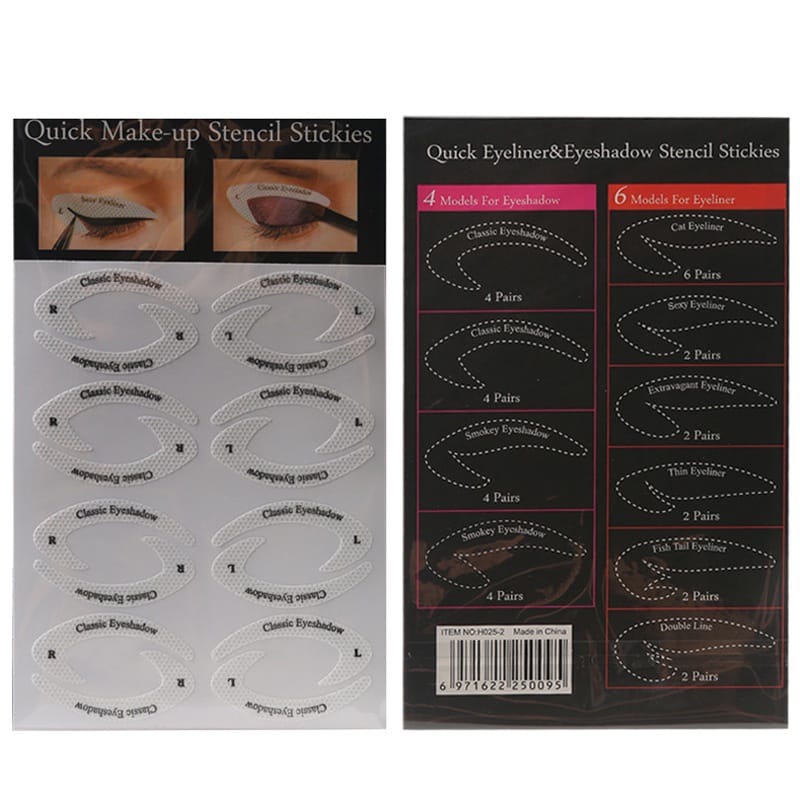 Eyeliner DIY Untuk Pemula Stiker Cat Line Cetakan Eyeliner Dan Shadow Bahan Non Woven Untuk Anak Perempuan F846