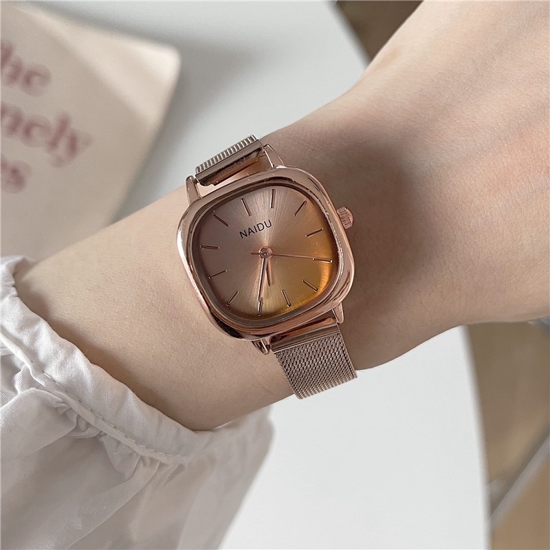 Jam Tangan Retro Kecil Wanita RJ28 Korean Style Trend Collar Student