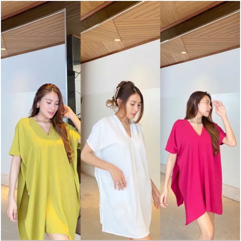 Long Square Nagita Atasan Tunik Wanita Bahan Crinkle Airflow
