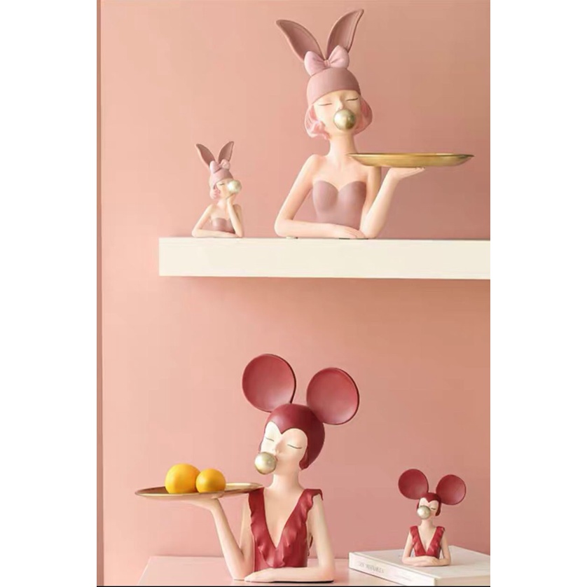 Wadah Aksesoris - Wadah Buah - Wadah Kosmetik - Pajangan Dekorasi dengan Tray Nampan