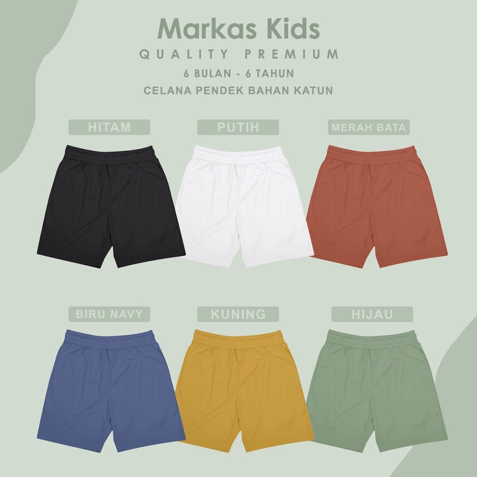 Celana Pendek anak harian polos banyak warna boxer anak