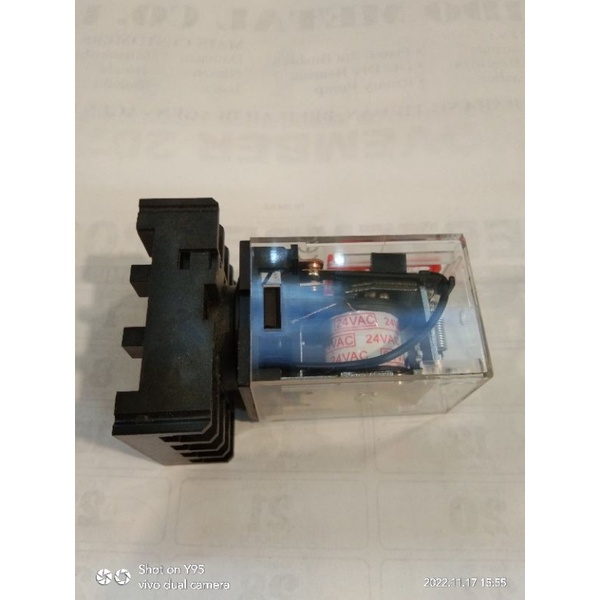 Relay AC 24V MK2P-i 8pin + Soket merek ZN jual per/5sett riley ac 24vol mk2p-i