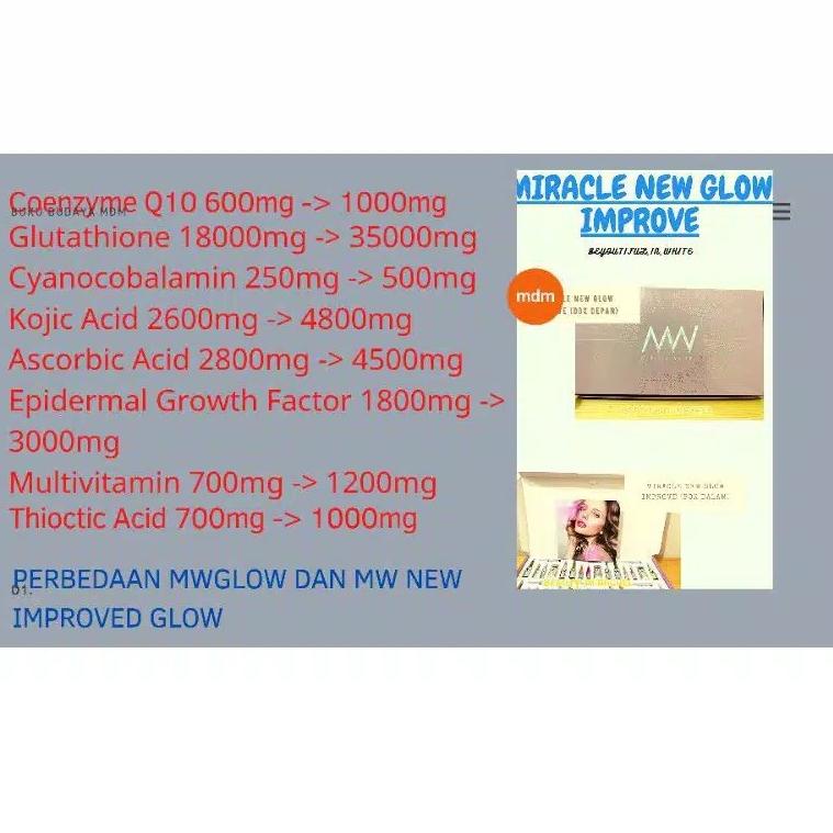 

PROMO MIRACLE WHITE GLOW MW GLOW NEW BOX PINK ORIGINAL 100% 3397 ㅕ