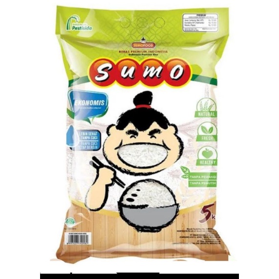 Beras sumo hijau 5kg| beras sumo 10 kg kemasan hijau