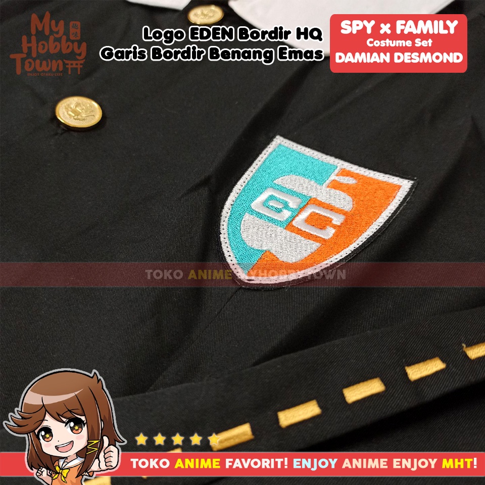 Kostum Cosplay Anime Spy X Family Damian Desmond Untuk Dewasa Adult