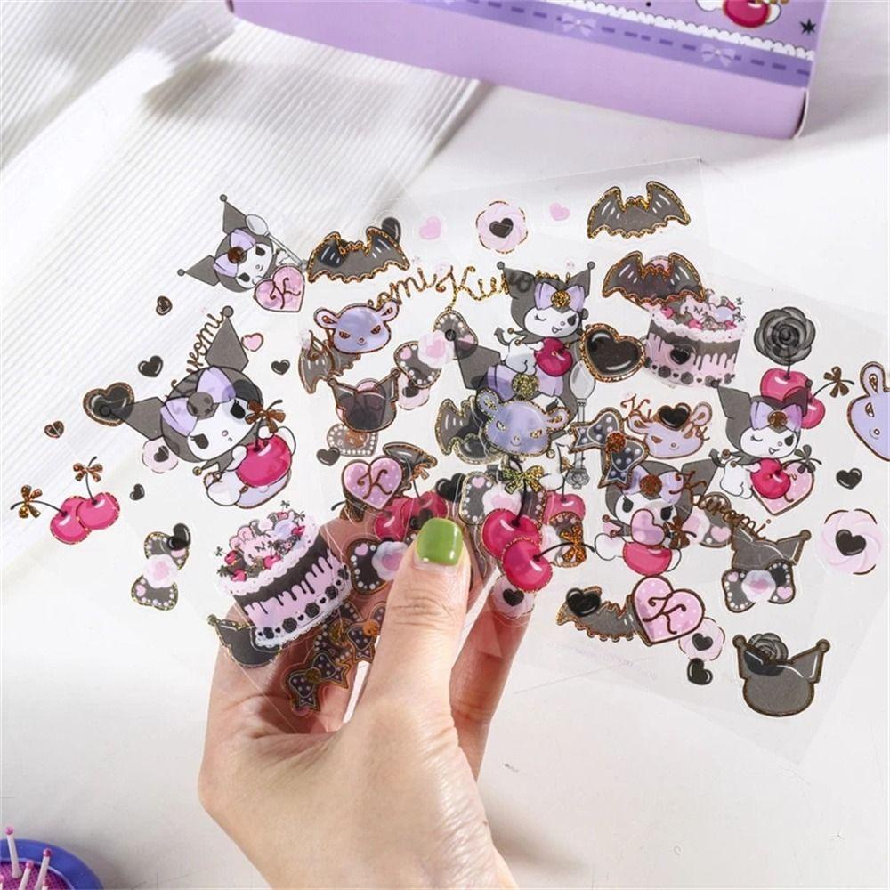 LANFY Kaset Kantor Perlengkapan Sekolah Office Home Kuromi Paper Stiker Stiker Untuk Hadiah Kado Dekorasi Tape Stiker