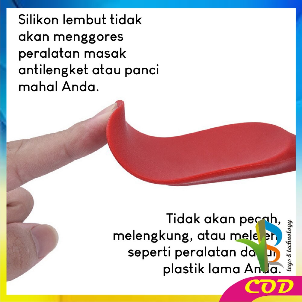 RB-C276 Spatula Silikon Tahan Panas Set 6IN1 Sutil Silicone Set Lengkap / Peralatan Dapur Kitchen Tool / Kitchen Utensil Set