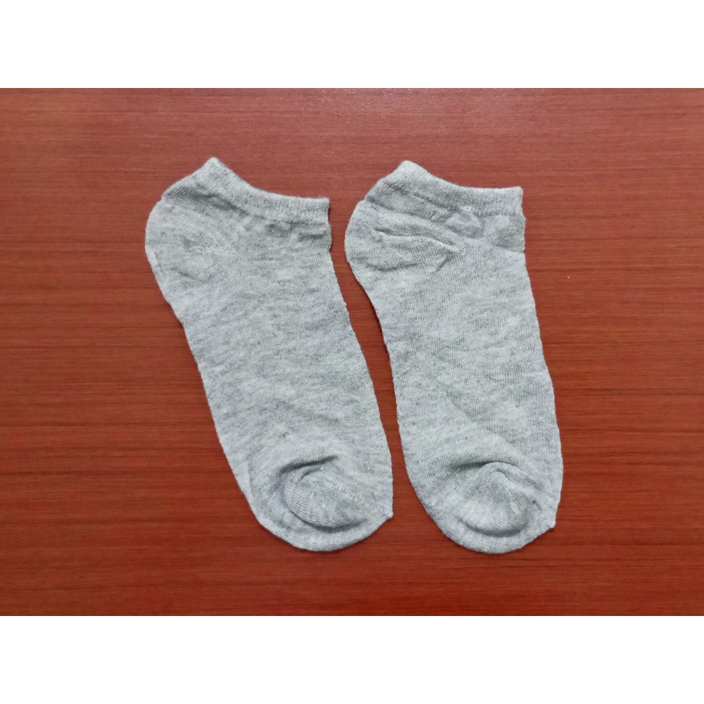 Kaos Kaki KS02 Kaos Kaki Polos Motif Pendek Dibawah Mata Kaki-Grey