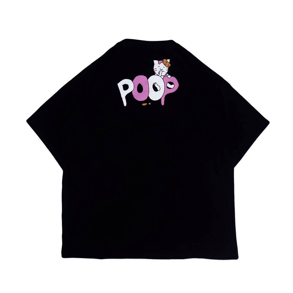 PEANUT STAIN - Poop Black Oversized Tshirt