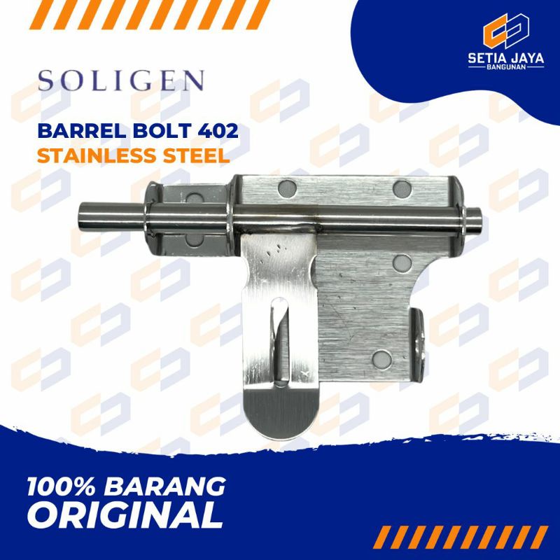 Grendel Overpal / Slot Gembok Soligen Stainless Steel 402