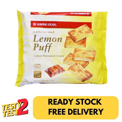 

Khong Guan Sandwich Biscuits - Lemon Puff 260g