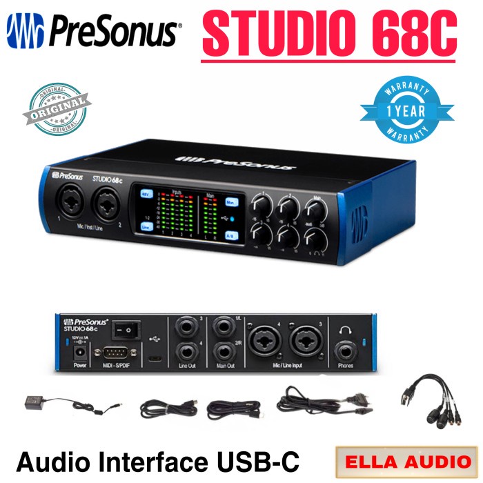 {RajaStore} presonus studio 68c studio68c studio 68c soundcard usb Limited