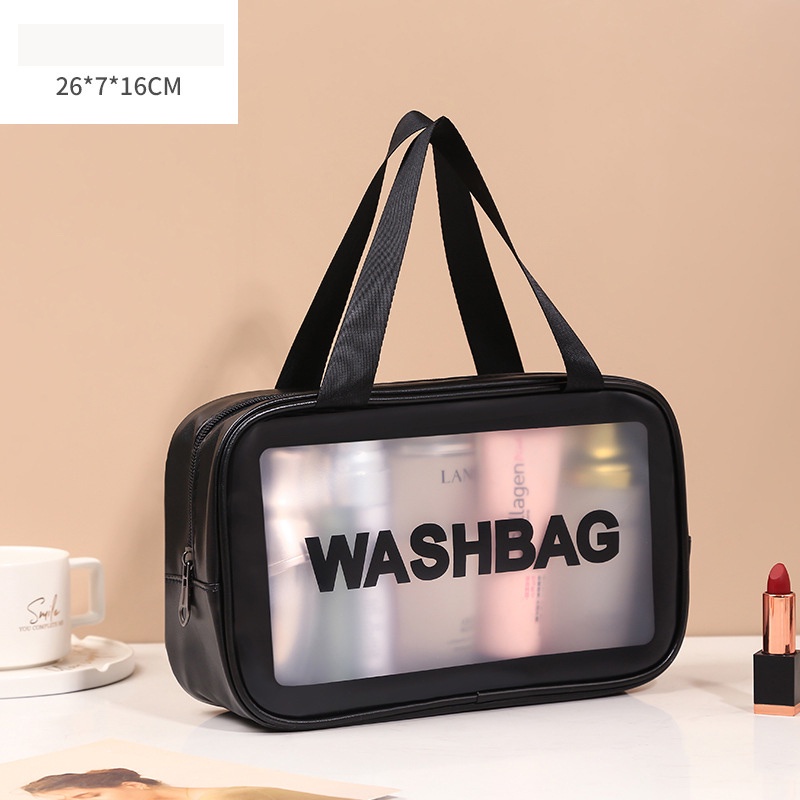 Tas Kosmetik Transparant Wash Bag  Waterproof Travel Make Up Bag