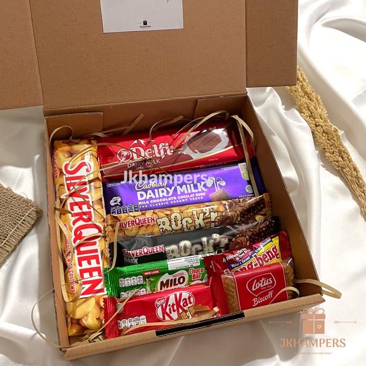 

TERLARIS SIAP DIKIRIM Hampers Cokelat Kado Ready Stock Hampers Valentine Cokelat Simpel Kado Ulang Tahun Cowok Cewek Gift Box Valentine Jkhampers メ