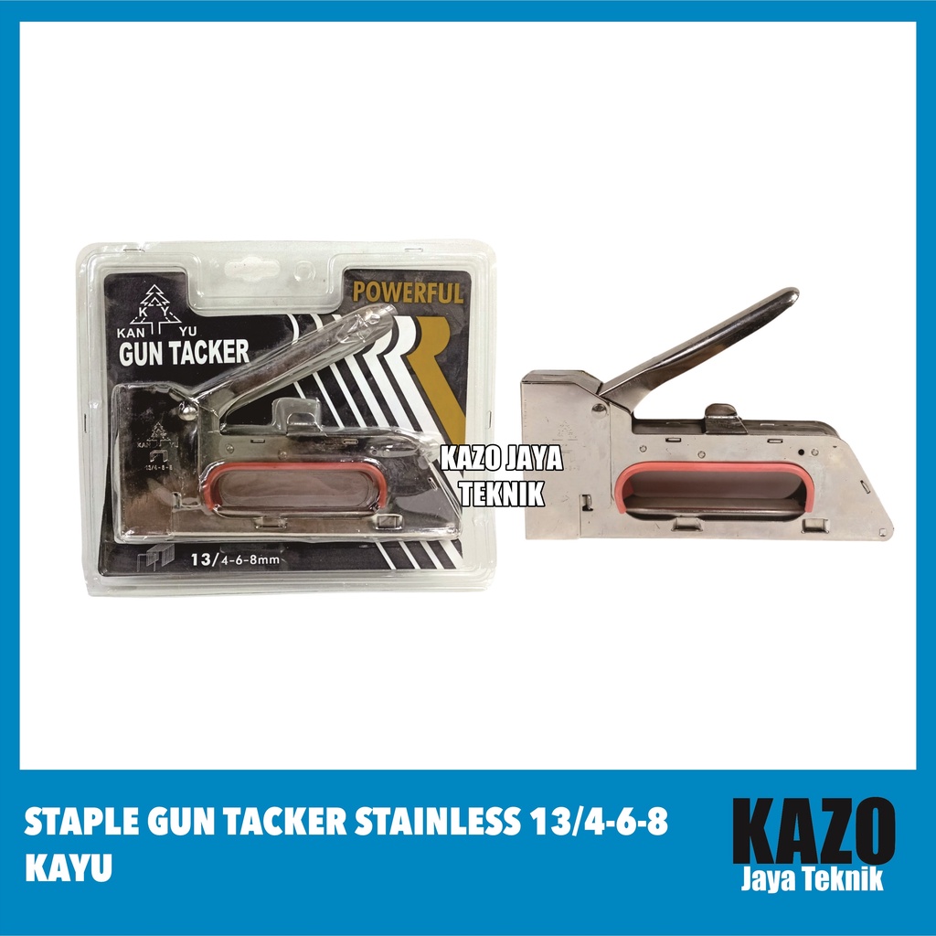 

Staple Gun Tacker Stainless 13/4-6-8 Kayu / Staples Tembak Guntacker
