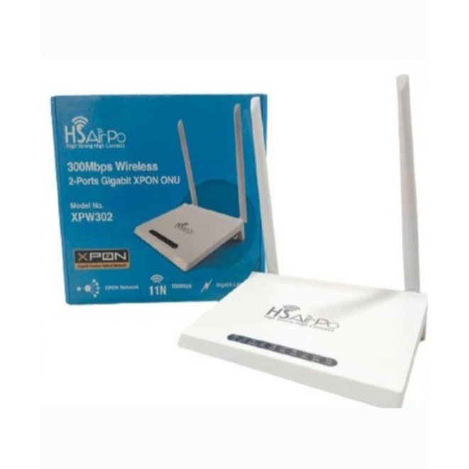 HSAirpo XPW302 300Mbps Router Fiber Optik Wireless 2 Port Gigabit XPON ONU 2 Antena HS Airpo XPW302  N1