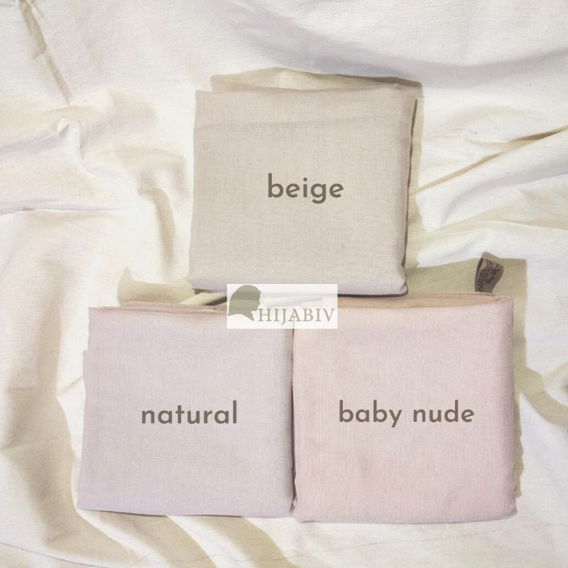 SEGI EMPAT PARIS PREMIUM FINISHING JAHIT TEPI ANTI LETOY (FREE POUCH)-PREMIUM BABY NUDE