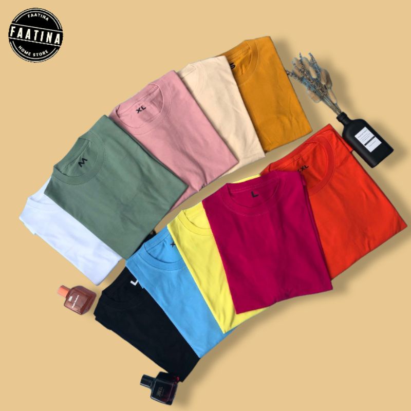 BAJU KAOS POLOS PRIA LENGAN PENDEK | KAOS POLOS UNISEX
