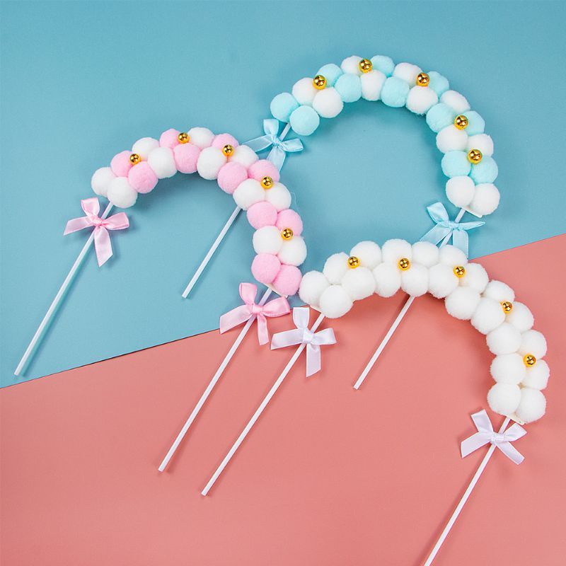 

cake topper lengkung bola bola hiasan kue