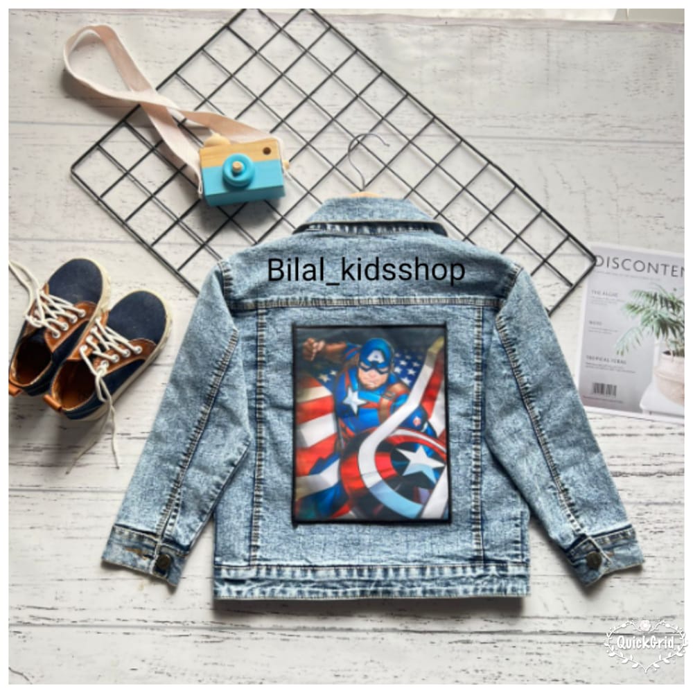 JAKET JEANS 3D ANAK LAKI-LAKI LENGAN PANJANG / JAKET SNOW JEANS ANAK 1-12 TAHUN