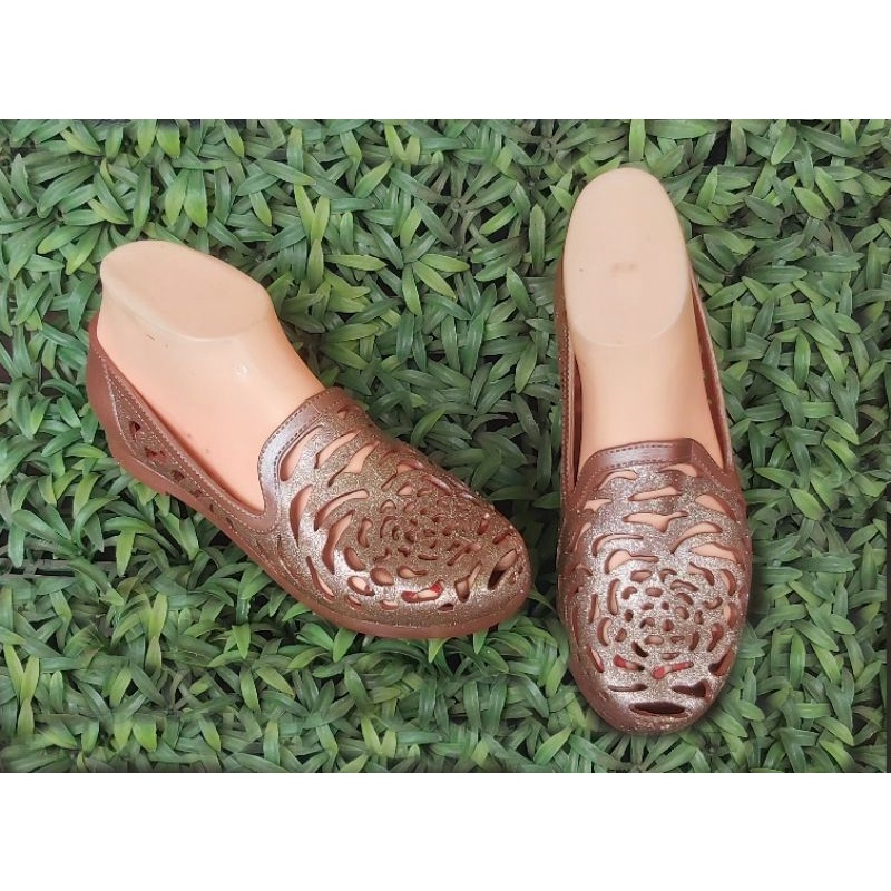 Sepatu Karet Wanita Q1922 Party Slip On Jelly Shoes Empuk High Quality Anti Selip